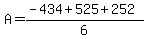 A=%28-434%2B525%2B252%29%2F6