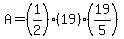 A=%281%2F2%29%2819%29%2819%2F5%29