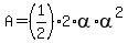 A=%281%2F2%292%2Aalpha%2Aalpha%5E2