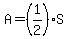A=%281%2F2%29S