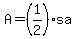 A=%281%2F2%29sa