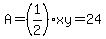 A=%281%2F2%29xy=24