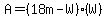 A=%2818m-W%29%28W%29