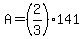 A=%282%2F3%29141
