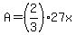 A=%282%2F3%2927x