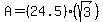 A=%2824.5%29%28sqrt%283%29%29