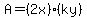 A=%282x%29%28ky%29