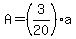 A=%283%2F20%29a