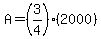 A=%283%2F4%29%282000%29