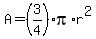 A=%283%2F4%29%2Api%2Ar%5E2
