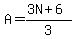 A=%283N%2B6%29%2F3