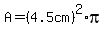 A=%284.5cm%29%5E2%2Api