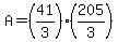 A=%2841%2F3%29%28205%2F3%29