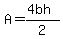 A=%284bh%29%2F2