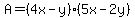 A=%284x-y%29%285x-2y%29