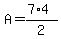 A=%287%2A4%29%2F2