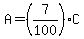 A=%287%2F100%29C