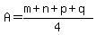 A=%28m%2Bn%2Bp%2Bq%29%2F4