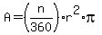 A=%28n%2F360%29r%5E2%2Api