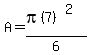 A=%28pi%287%29%5E2%29%2F6