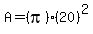 A=%28pi%29%2820%29%5E2