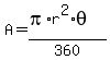 A=%28pi%2Ar%5E2%2Atheta%29%2F360