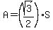A=%28sqrt%283%29%2F2%29S