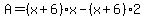 A=%28x%2B6%29x-%28x%2B6%292