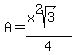 A=%28x%5E2sqrt%283%29%29%2F4