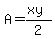A=%28xy%29%2F2