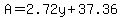 A=+2.72y%2B37.36