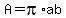 \"A=+pi%2Aab\"