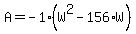 A=-1%2A%28W%5E2-156%2AW%29+