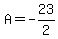 A=-23%2F2