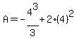 A=-4%5E3%2F3%2B2%284%29%5E2