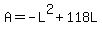 A=-L%5E2%2B118L
