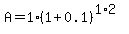 A=1%281%2B0.1%29%5E%281%2A2%29