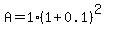 A=1%281%2B0.1%29%5E%282%29