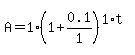 A=1%281%2B0.1%2F1%29%5E%281%2At%29