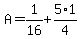 A=1%2F16%2B5%2A1%2F4