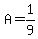 A=1%2F9