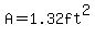 A=1.32ft%5E2