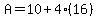 A=10%2B4%2816%29