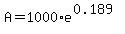 A=1000.00%2Ae%5E%280.189%29