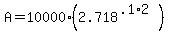 A=10000%282.718%5E%28.1%2A2%29%29
