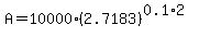 A=10000%282.7183%29%5E%280.1%2A2%29