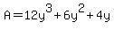 A=12+y%5E3%2B6y%5E2%2B4y