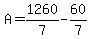 A=1260%2F7-60%2F7