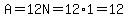 A=12N=12%2A1=12