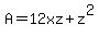 A=12xz%2Bz%5E2